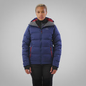 Womens Aska Waterproof Down Jacket (Navy/Rust)