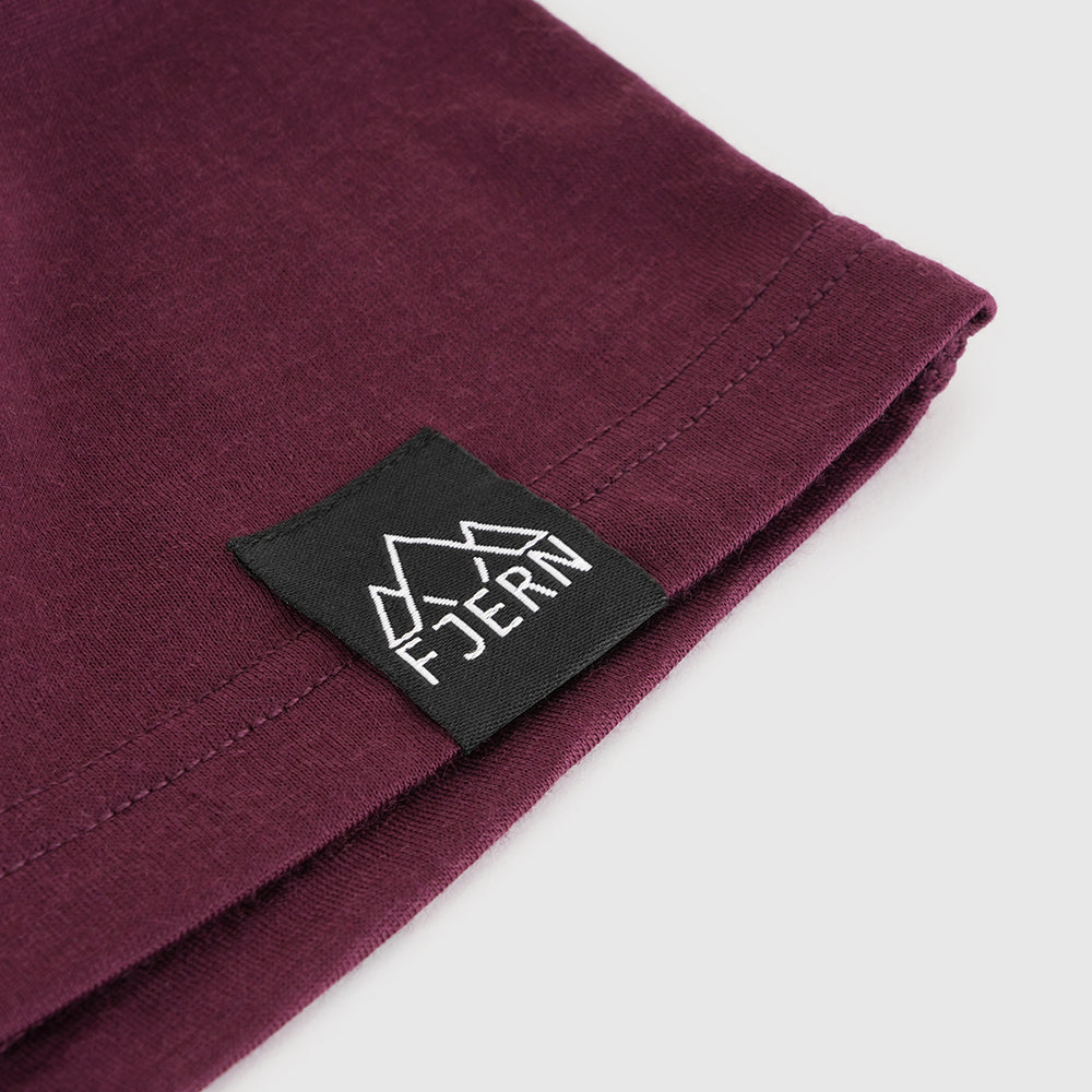 Womens 3 Peaks Merino Blend T-Shirt (Aubergine/Chalk)