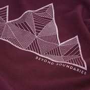 Womens 3 Peaks Merino Blend T-Shirt (Aubergine/Chalk)