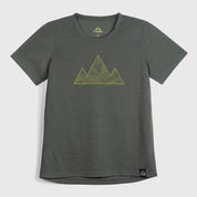 Womens 3 Peaks Merino Blend T-Shirt (Urban Chic/Lime)