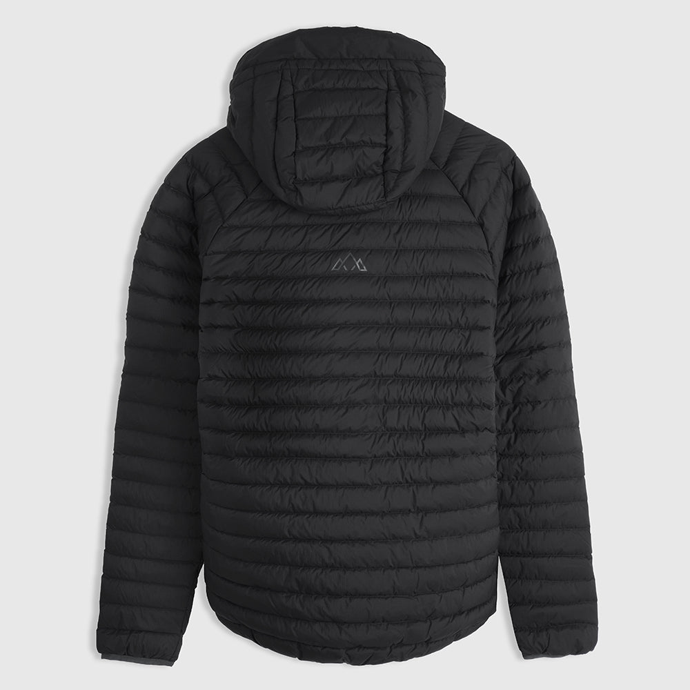 Womens Aktiv II Down Hooded Jacket (Black/Charcoal)