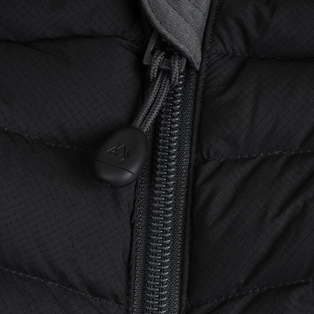 Womens Aktiv II Down Hooded Jacket (Black/Charcoal)