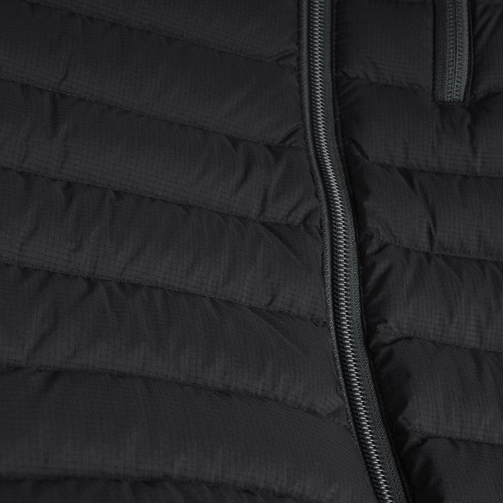 Womens Aktiv II Down Hooded Jacket (Black/Charcoal)