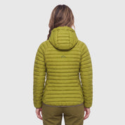 Womens Aktiv II Down Hooded Jacket (Cardamom Seed/Winter Moss) ✦AI