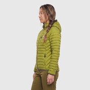 Womens Aktiv II Down Hooded Jacket (Cardamom Seed/Winter Moss) ✦AI