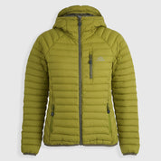 Womens Aktiv II Down Hooded Jacket (Cardamom Seed/Winter Moss) ✦AI