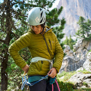 Womens Aktiv II Down Hooded Jacket (Cardamom Seed/Winter Moss)