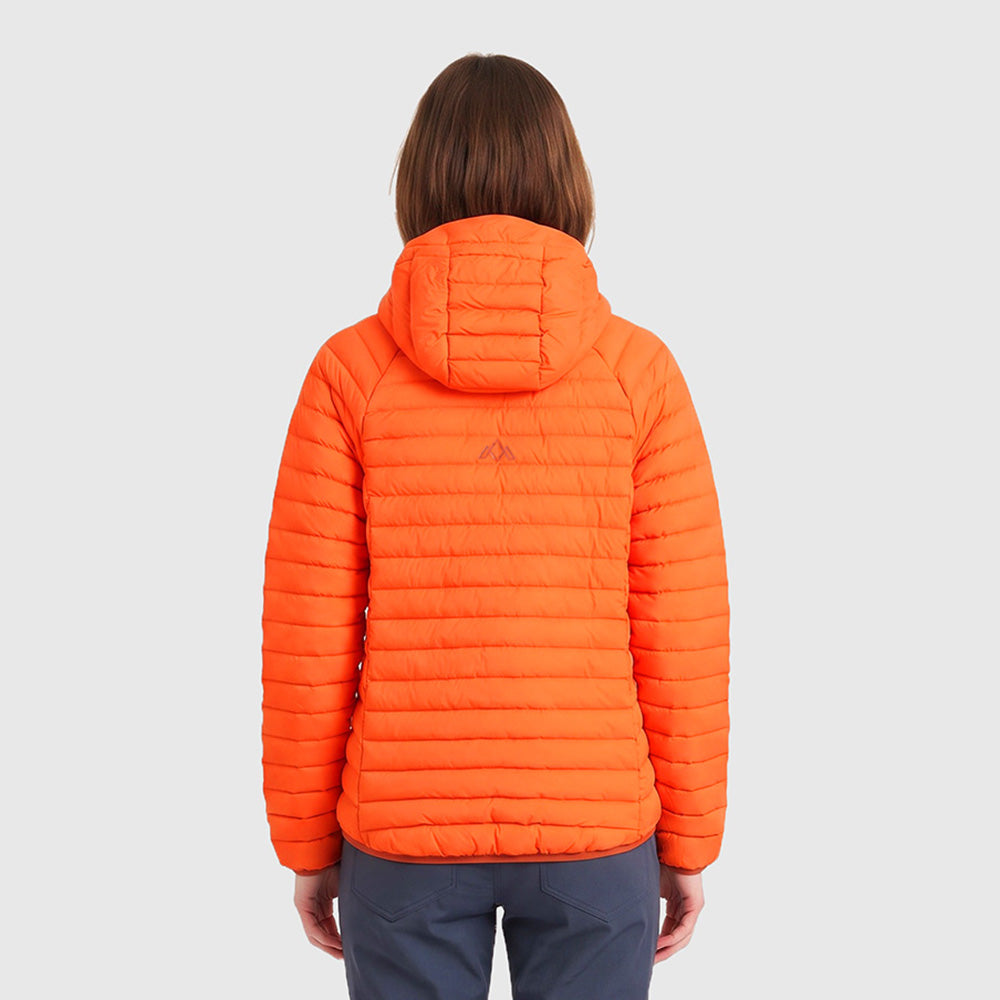 Womens Aktiv II Down Hooded Jacket (Koi/Baked Clay) ✦AI