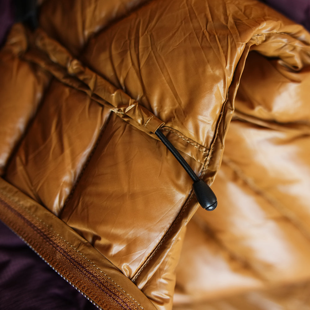 Fjern Womens Aktiv II Down Hooded Jacket (Aubergine/Mustard)