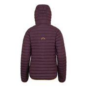 Fjern Womens Aktiv II Down Hooded Jacket (Aubergine/Mustard)