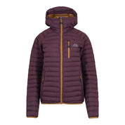 Fjern Womens Aktiv II Down Hooded Jacket (Aubergine/Mustard)