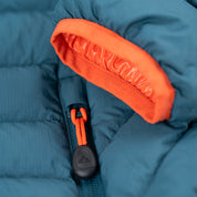 Fjern Womens Aktiv II Down Hooded Jacket (Petrol/Orange)