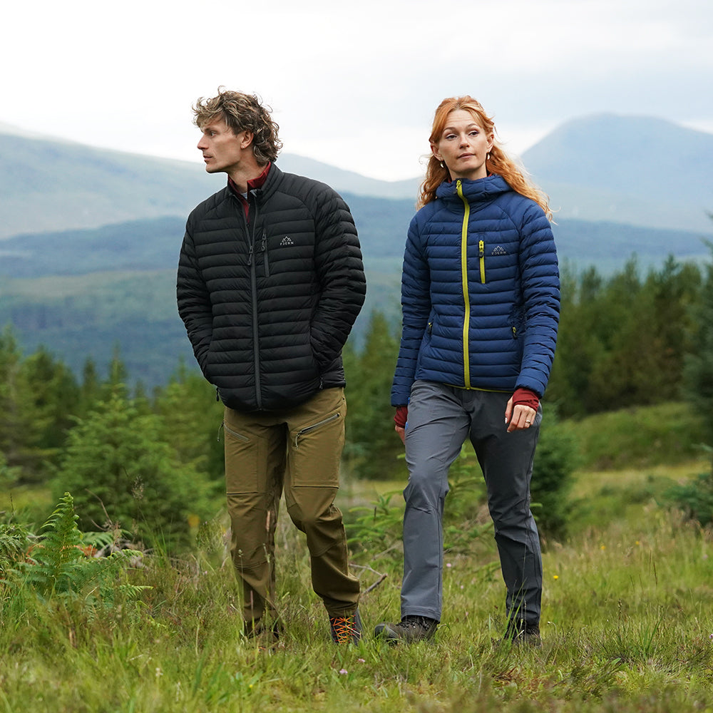 Fjern Womens Aktiv II Down Hooded Jacket (Poseidon/Citrus)