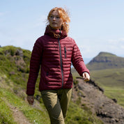 Fjern Womens Aktiv II Down Hooded Jacket (Rust/Charcoal)