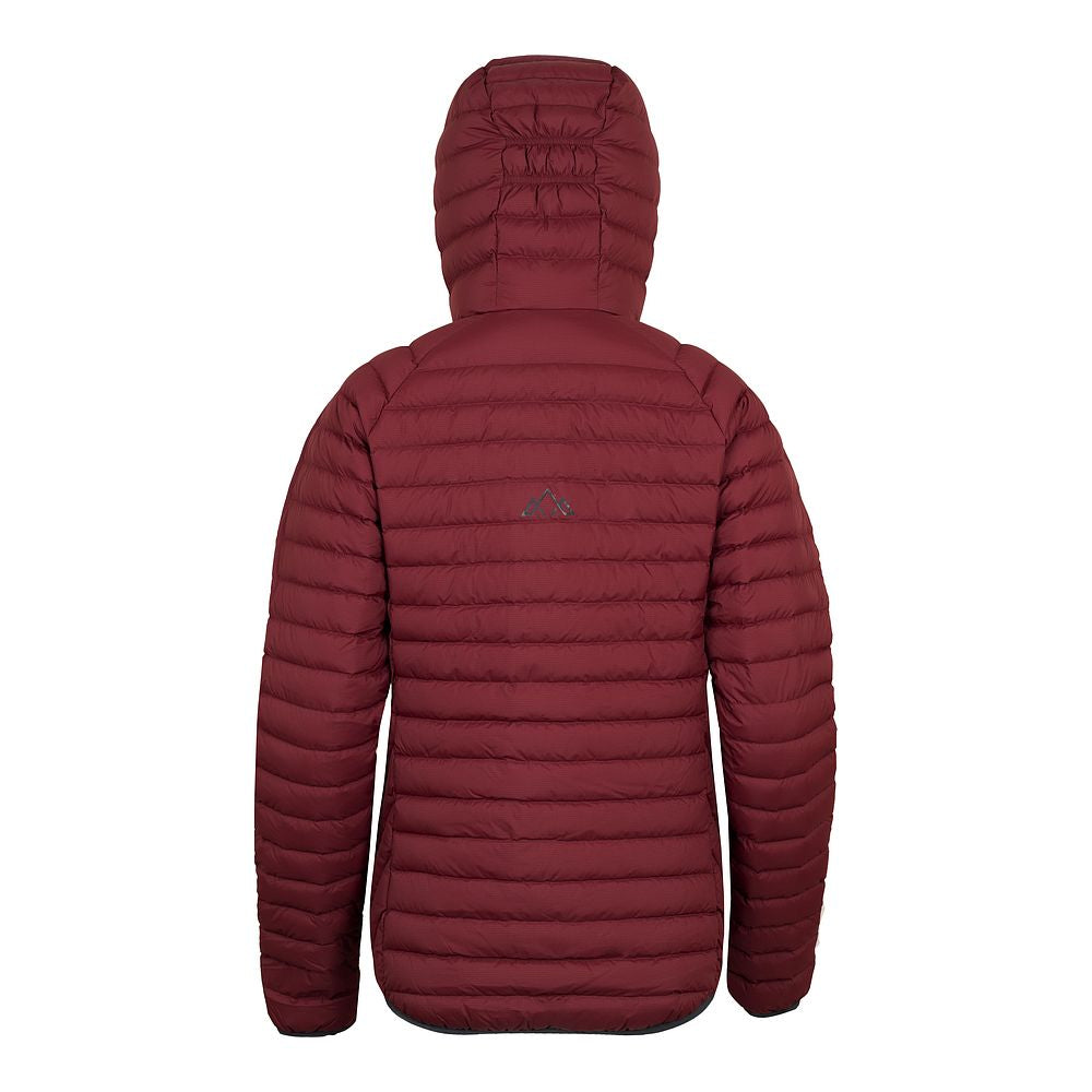 Fjern Womens Aktiv II Down Hooded Jacket (Rust/Charcoal)