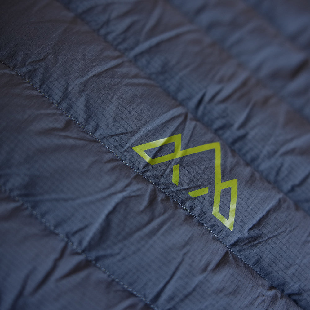 Fjern Womens Aktiv II Down Hooded Jacket (Storm Grey/Lime)