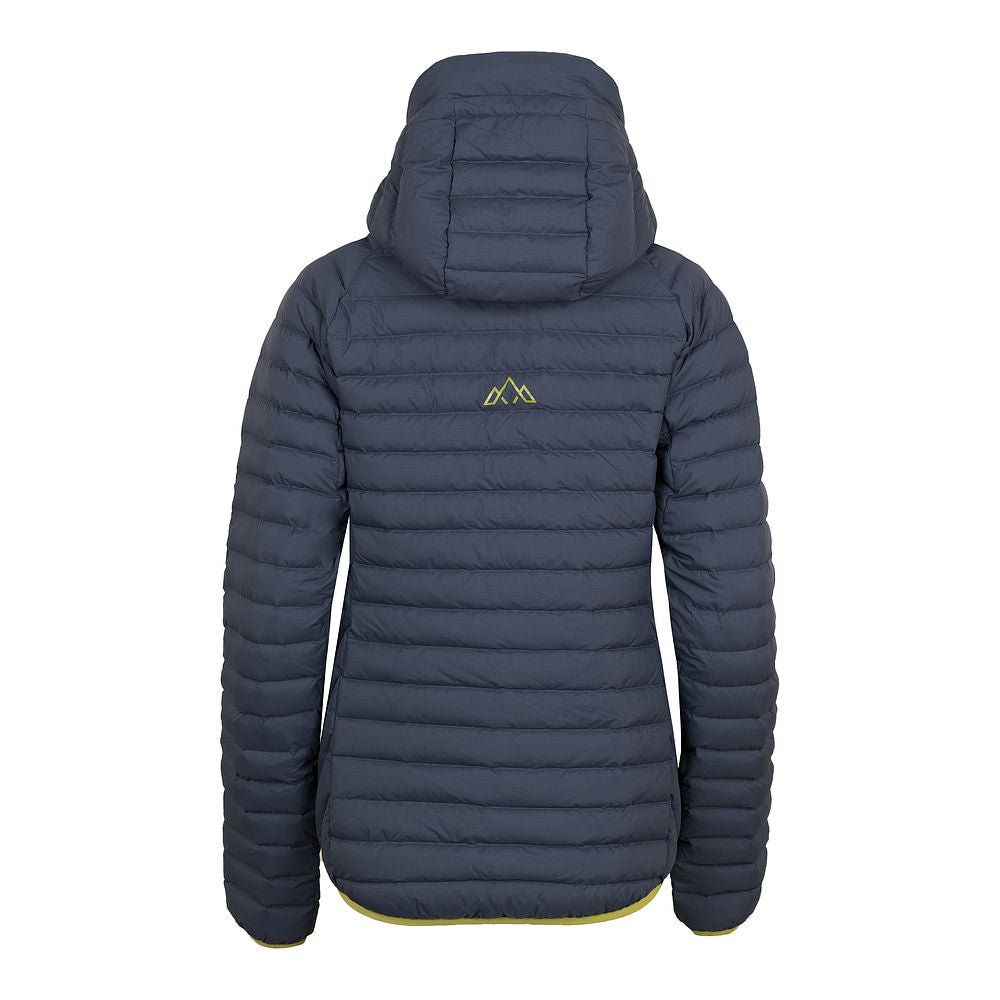Fjern Womens Aktiv II Down Hooded Jacket (Storm Grey/Lime)