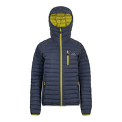 Fjern Womens Aktiv II Down Hooded Jacket (Storm Grey/Lime)
