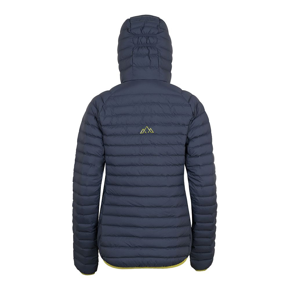Fjern Womens Aktiv II Down Hooded Jacket (Storm Grey/Lime)