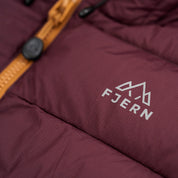 Fjern Womens Arktis III Down Hooded Jacket (Aubergine/Mustard)