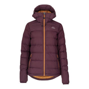 Fjern Womens Arktis III Down Hooded Jacket (Aubergine/Mustard)