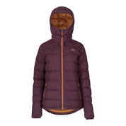 Fjern Womens Arktis III Down Hooded Jacket (Aubergine/Mustard)