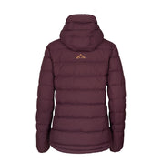 Fjern Womens Arktis III Down Hooded Jacket (Aubergine/Mustard)