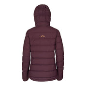 Fjern Womens Arktis III Down Hooded Jacket (Aubergine/Mustard)