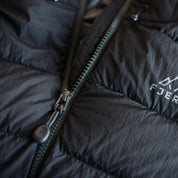 Fjern Womens Arktis III Down Hooded Jacket (Black/Charcoal)