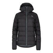 Fjern Womens Arktis III Down Hooded Jacket (Black/Charcoal)