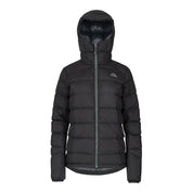 Fjern Womens Arktis III Down Hooded Jacket (Black/Charcoal)