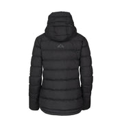 Fjern Womens Arktis III Down Hooded Jacket (Black/Charcoal)