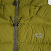 Womens Arktis III Down Hooded Jacket (Cardamom Seed/Winter Moss)