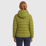 Womens Arktis III Down Hooded Jacket (Cardamom Seed/Winter Moss) ✦AI