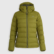 Womens Arktis III Down Hooded Jacket (Cardamom Seed/Winter Moss) ✦AI
