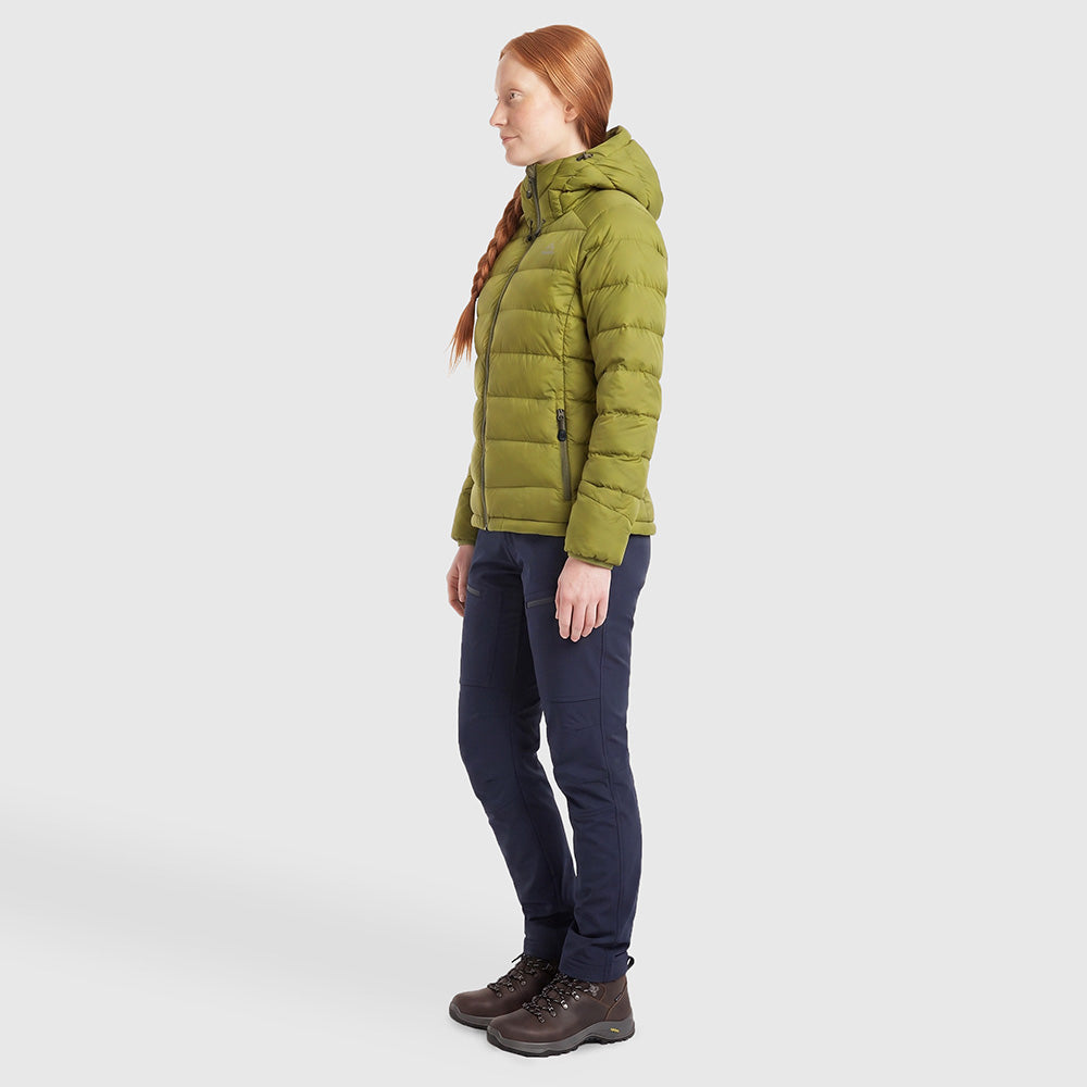 Womens Arktis III Down Hooded Jacket (Cardamom Seed/Winter Moss) ✦AI