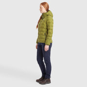 Womens Arktis III Down Hooded Jacket (Cardamom Seed/Winter Moss) ✦AI