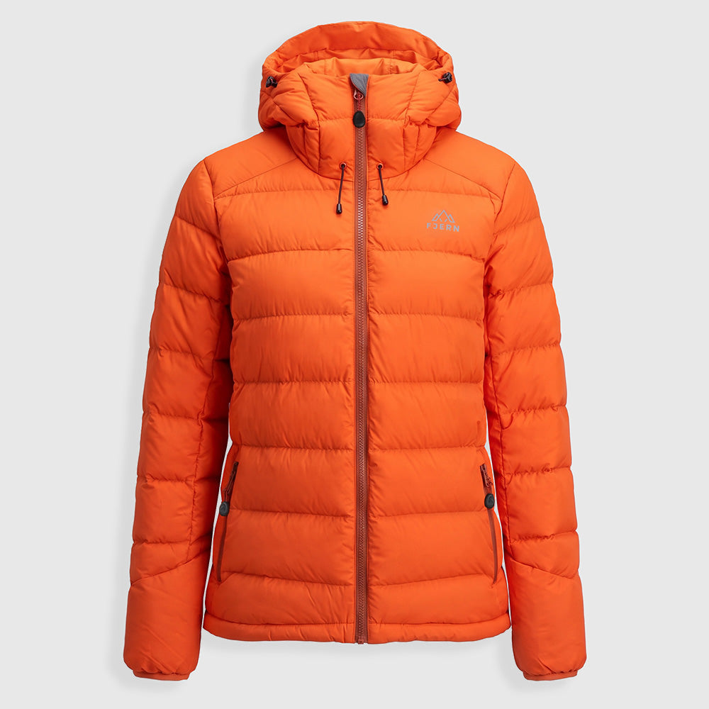 Womens Arktis III Down Hooded Jacket (Koi/Baked Clay) ✦AI