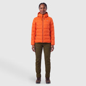 Womens Arktis III Down Hooded Jacket (Koi/Baked Clay) ✦AI