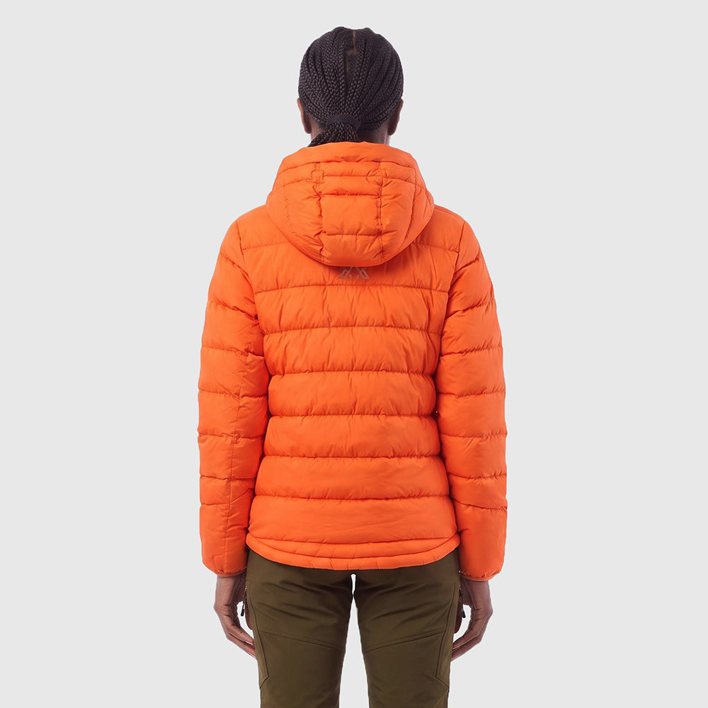 Womens Arktis III Down Hooded Jacket (Koi/Baked Clay) ✦AI