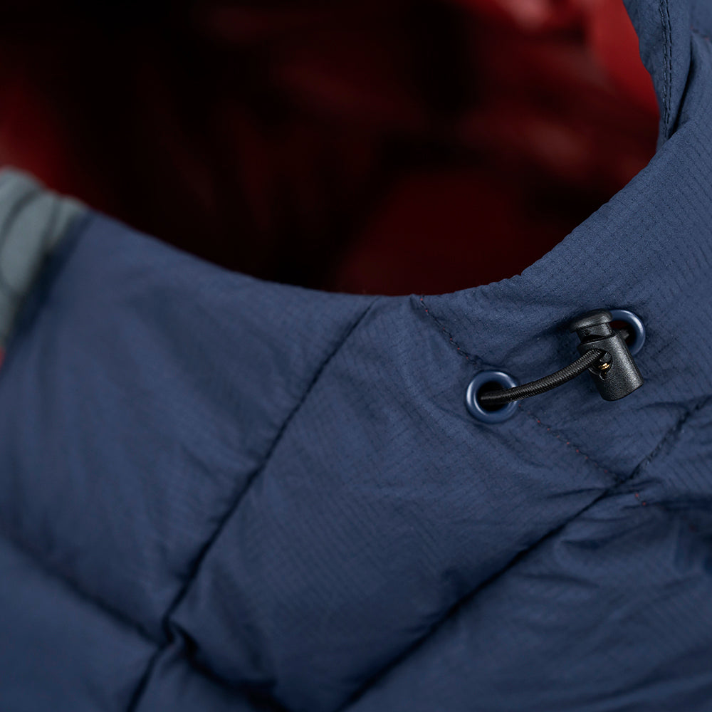 Fjern Womens Arktis III Down Hooded Jacket (Navy/Rust)
