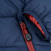 Fjern Womens Arktis III Down Hooded Jacket (Navy/Rust)
