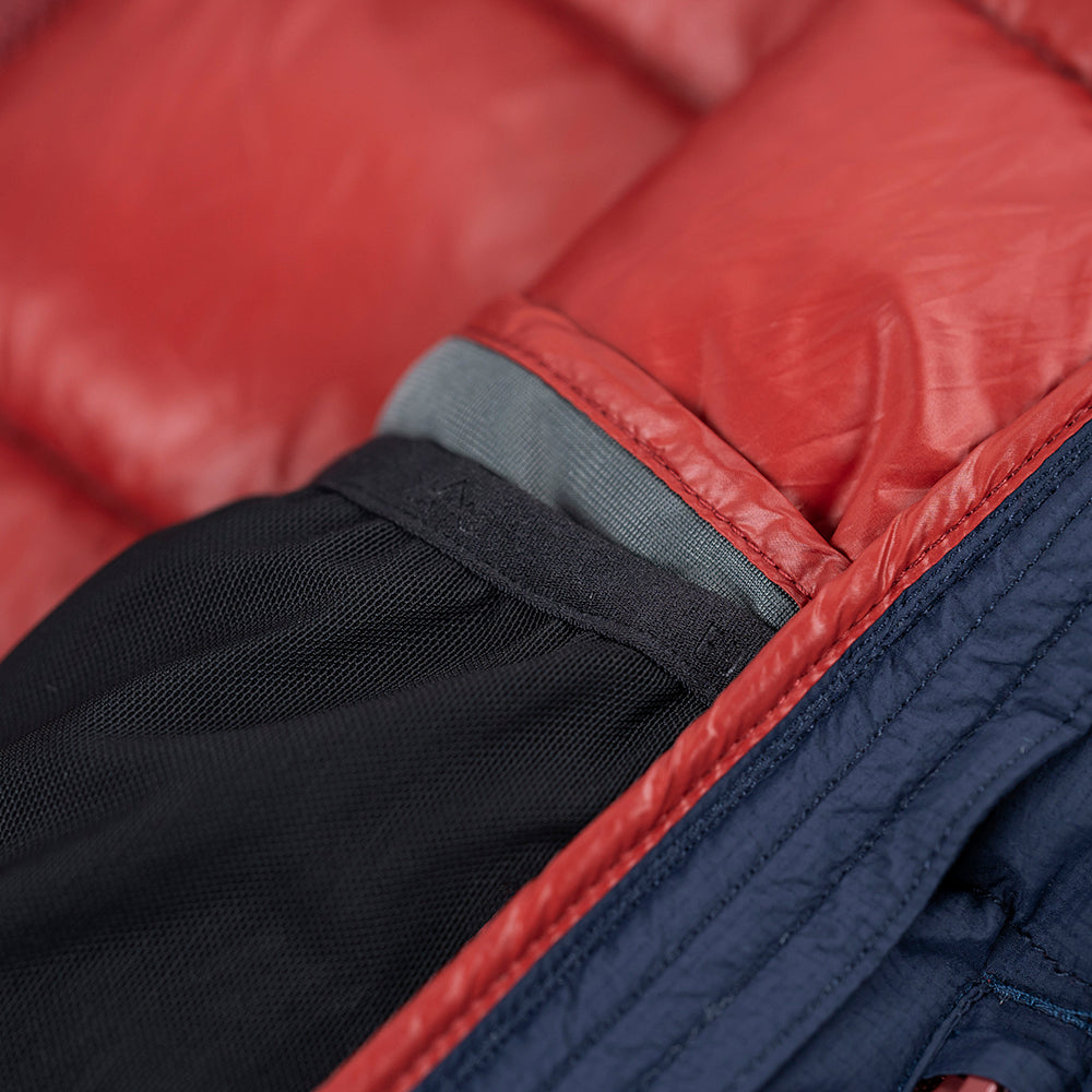Fjern Womens Arktis III Down Hooded Jacket (Navy/Rust)