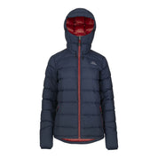 Fjern Womens Arktis III Down Hooded Jacket (Navy/Rust)