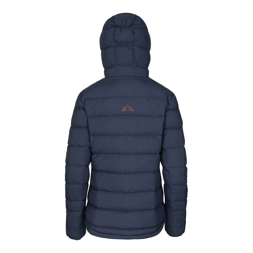 Fjern Womens Arktis III Down Hooded Jacket (Navy/Rust)