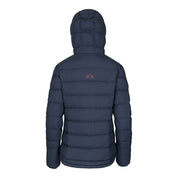 Fjern Womens Arktis III Down Hooded Jacket (Navy/Rust)