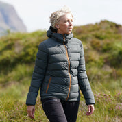 Fjern Womens Arktis III Down Hooded Jacket (Urban Chic/Mustard)