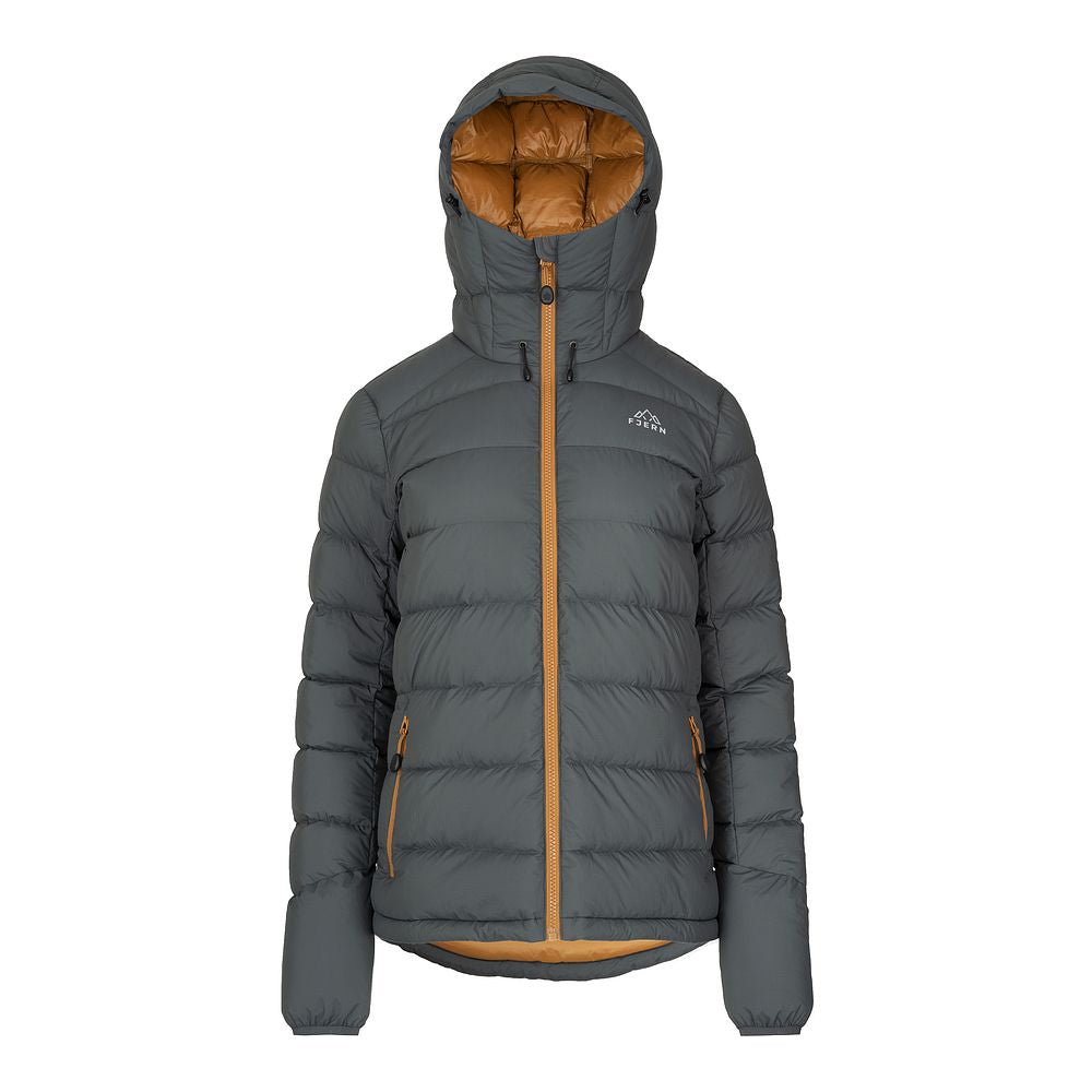 Fjern Womens Arktis III Down Hooded Jacket (Urban Chic/Mustard)