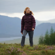 Fjern Womens Aska Waterproof Down Jacket (Aubergine/Mustard)