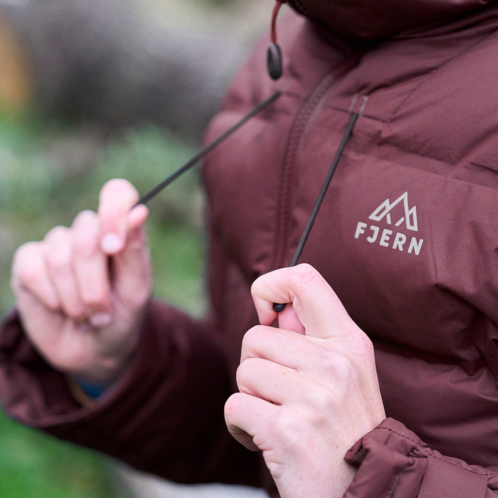 Fjern Womens Aska Waterproof Down Jacket (Aubergine/Mustard)